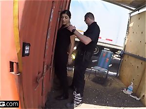 plumb the Cops Latina dame caught sucking a cops chisel