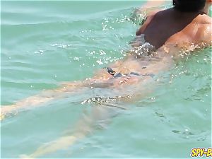 humungous bosoms unexperienced Beach cougars - spycam Beach flick