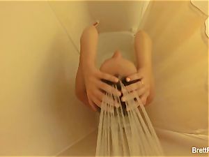 wonderful light-haired Brett Rossi takes a lovely shower