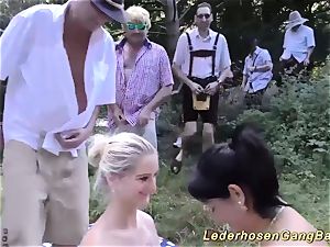 naughty german outdoor groupsex sex